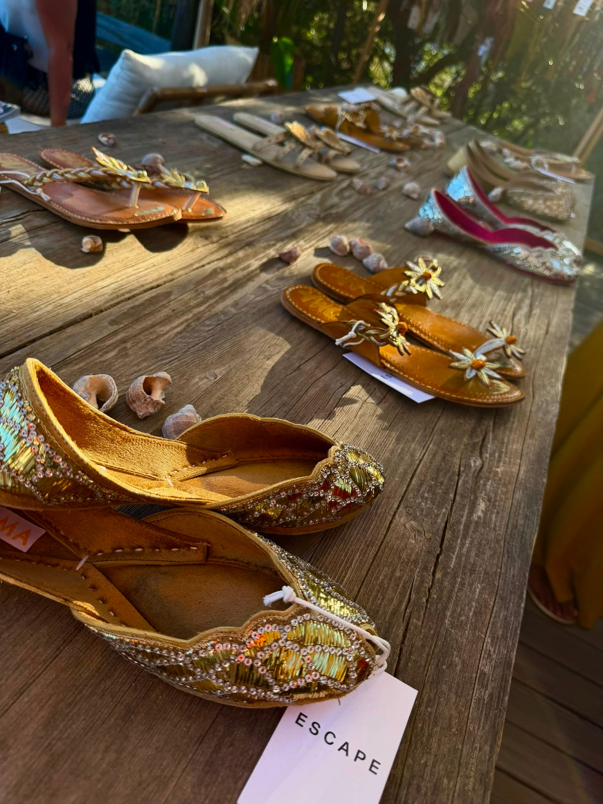 RAUNAK peep-toe khussa with back work and velvet lining, SOMA