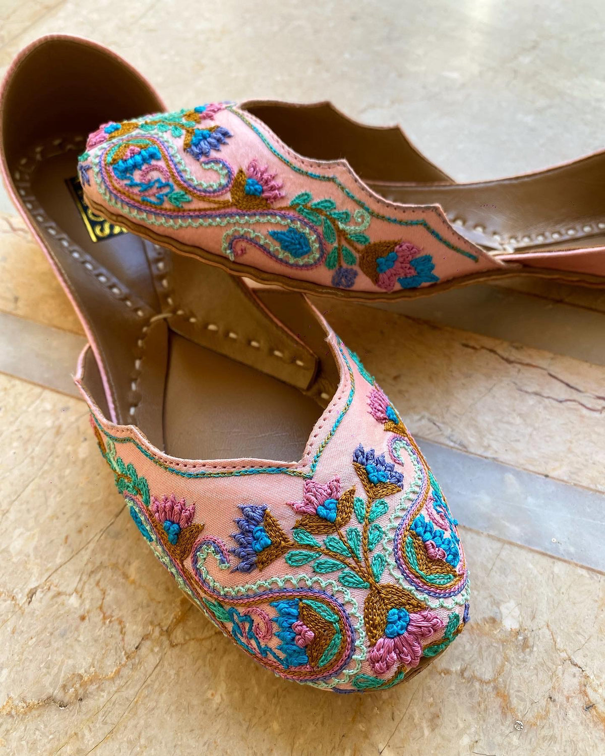 SPRING KASHMIRA کشمیرا pastel floral khussa by SOMA