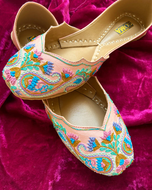 SPRING KASHMIRA کشمیرا pastel floral khussa by SOMA
