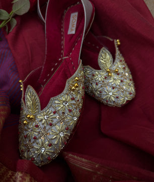 SOMA CHAMELI handmade gota jutti for brides and mehndi