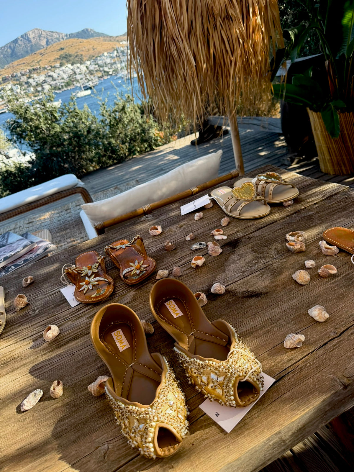 NAFEESA handmade peep-toe wedding khussa with gota work, SOMA