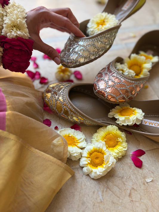 Raunak mukesh khussa in gold, handmade by SOMA