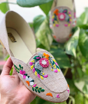 Winter Bloom Jute Loafers