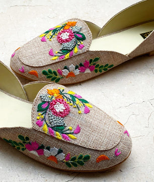 Winter Bloom Jute Loafers
